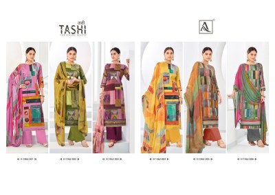 Alok suit by Tashi premium zam designer digital printed unstitched salwar kameez catalogue at wholesale price salwar kameez catalogs