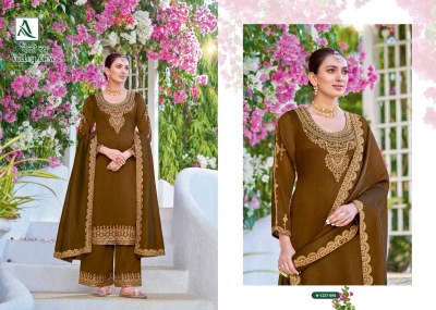 Alok suit by Valley view pure vichitra silk embroidered Pakistani suit catalogue at low rate pakistani suit catalogs