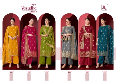 Alok suit by Vasudha 4 pure viscose muaslin designer unstitched salwar kameez at low rate dress material catalogs