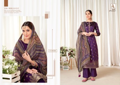 Alok suit present Kalamkari pure hand jacquard unstitched dress material at wholesale price salwar kameez catalogs