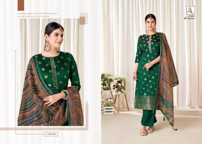 Alok suit present Kalamkari pure hand jacquard unstitched dress material at wholesale price salwar kameez catalogs