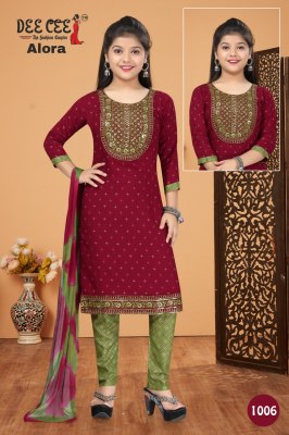 Alora by Deecee designer embroidered Aline kurti bottom and dupatta catalogue at affordable rate readymade suit catalogs