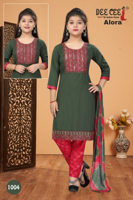 Alora by Deecee designer embroidered Aline kurti bottom and dupatta catalogue at affordable rate readymade suit catalogs