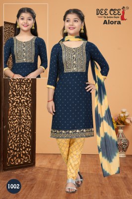 Alora by Deecee designer embroidered Aline kurti bottom and dupatta catalogue at affordable rate readymade suit catalogs