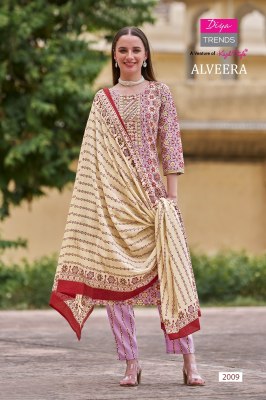 Alveera by Diya trends straight kurti pant and dupatta catalogue at low rate readymade suit catalogs