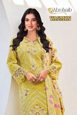 Alzohaib D No  1320 1321 1322 1323 1324 1325 Cotton Elegance Unstitched Suit Classic Cotton Salwar Kameez  Wholesale ALZOHAIB