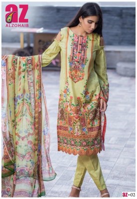 Alzohaib by Zoohra heavy luxury lawn cotton printed karachi suit catalogue at wholesale price Karachi suits catalogs