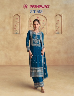 Amara by Aashirwad creation premium embroidered readymade suit collection  Aashirwad Creation 