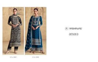 Amara by Aashirwad creation premium embroidered readymade suit collection  readymade suit catalogs