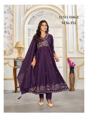 Amavi D.No.1046-E Pure Mull Dabu Cotton Kurti Set with Embroidery Work Wholesale Ethnic Combo Set wholesale catalogs