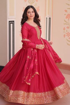 Amavi D.No-9273 Star Georgette Gown with Zari And Cotton Inner Wholesale Ethnic Wear wholesale catalogs