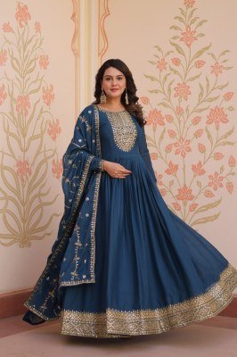Amavi D No 9273 Star Georgette Gown with Zari And Cotton Inner Wholesale Ethnic Wear readymade suit catalogs