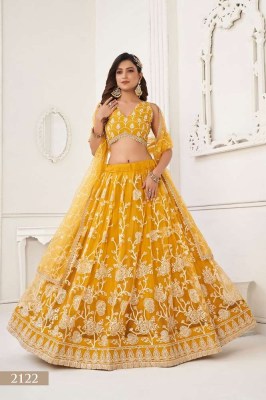 Amavi New Design No 2122 Mustard Yellow Beautiful Lehenga Choli Collection  lehenga choli catalogs