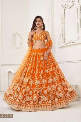 Amavi New Design No 2122B Orange Coolers Beautiful Lehenga Choli Collection  lehenga choli catalogs