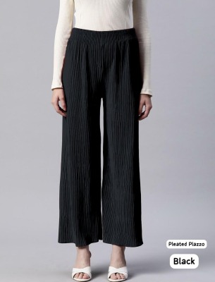 Amavi Present Heavy Lycra pleated  Elastic Waist Wrinkle free Bottom wear catalogue at low rate bottom wear catalogs