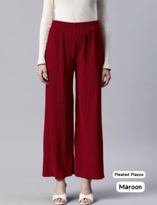 Amavi Present Heavy Lycra pleated  Elastic Waist Wrinkle free Bottom wear catalogue at low rate bottom wear catalogs