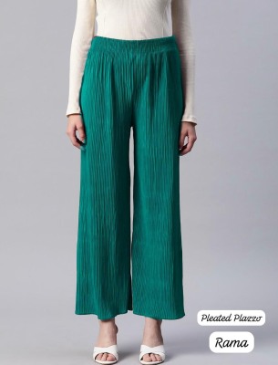 Amavi Present Heavy Lycra pleated  Elastic Waist Wrinkle free Bottom wear catalogue at low rate bottom wear catalogs