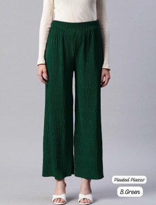 Amavi Present Heavy Lycra pleated  Elastic Waist Wrinkle free Bottom wear catalogue at low rate bottom wear catalogs