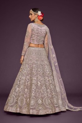 Amavi present 7907 designer embroidered net lehenga choli at low rate lehenga choli