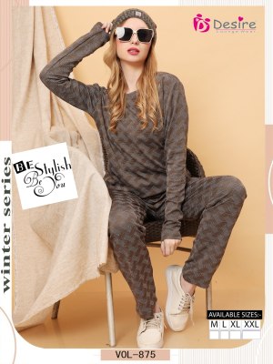 Amavi presenting Desire Winter Series Long Sleeves Co-ords night wear collection  night wear