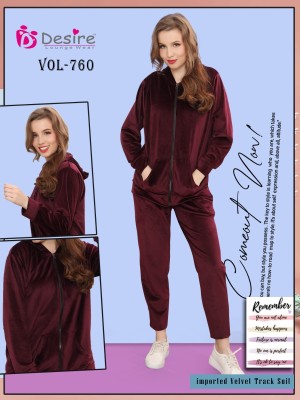 Amavi presenting Trendy Desire Winter Series Velvet Track Suit collection  night wear