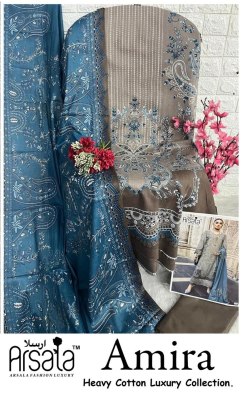 Amira by Arsala Fashion Cotton Printed unstitched salwar suit collection at wholesale rate dress material catalogs