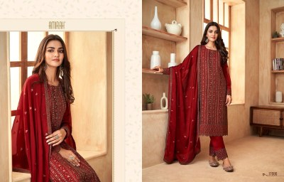 Amirah by fantastic Elaina black rangoli silk with embroidered work unstitched suit catalogue at wholesale price salwar kameez catalogs