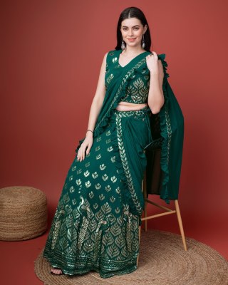 Amoha Saree C 2009 Georgette Embroidery Work Readymade Lehanga choli collection wholesale rate  readymade suit catalogs