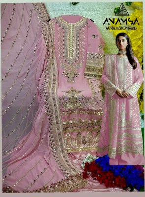 Anamsa by 230 IJKL designer semi stitched pakistani suit catalogue at affordable rate pakistani suit catalogs