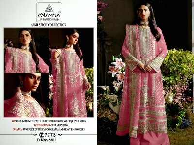 Anamsa by 230 IJKL designer semi stitched pakistani suit catalogue at affordable rate pakistani suit catalogs