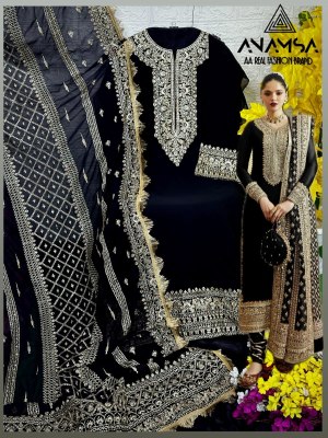 Anamsa by 411 ABCD exclusive beautiful embroidered unstitched dree material catalogue salwar kameez catalogs