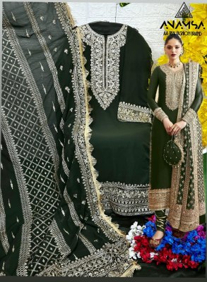 Anamsa by 411 ABCD exclusive beautiful embroidered unstitched dree material catalogue salwar kameez catalogs