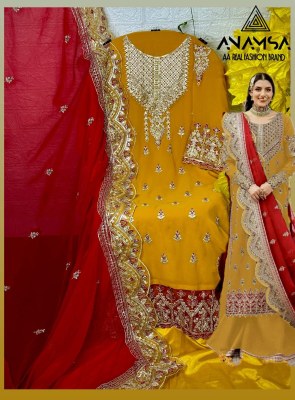 Anamsa present 286 ABCD pure georgette embroidered fancy sharara suit catalogue fancy sharara suit Catalogs