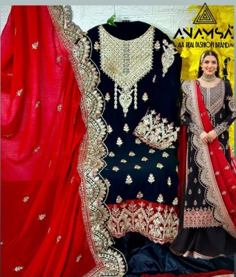 Anamsa present 286 ABCD pure georgette embroidered fancy sharara suit catalogue fancy sharara suit Catalogs