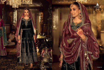 Anarkali by Cindrella embroidered exclusive velvet Anarkali suit catalogue at low rate fancy Anarkali suit catalogs