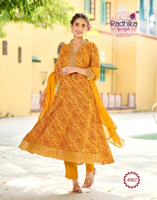 Anarkali vol 4 by Radhika Lifestyle Heavy reyon foil printed embroidered readymade suit catalogue at low rate readymade suit catalogs