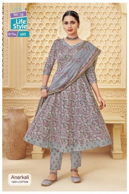 Anarkali vol 6 by MCM Heavy Cotton Printed Hand work anarkali suit catalogue at affordable rate fancy Anarkali suit catalogs