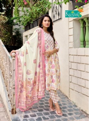 Anaya by Kushal Pure Cotton Printed Handwork readymade suit catalogue at affordable rate wholesale catalogs