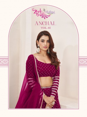 Anchal vol 3 by Zeel Clothing designer lehenga choli with fancy dupatta catalogue at affordable rate lehenga choli catalogs