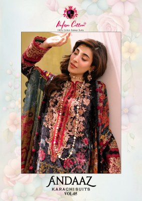 Andaaz karachi suit vol 5 by Nafisha cotton soft cotton unstitched suit catalogue at low rate salwar kameez catalogs