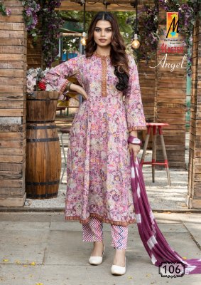 Angel by master lunch flared reyon kurti with pant and dupatta catalogue readymade suit catalogs