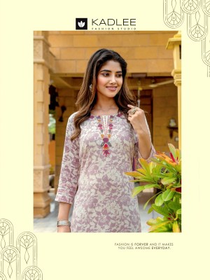 Angel vol 2 by Kadlee Reyon Printed Straight Fancy Kurti Catalogue at Affordable rate  kurtis catalogs