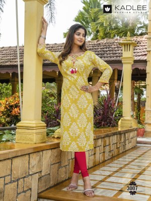 Angel vol 2 by Kadlee Reyon Printed Straight Fancy Kurti Catalogue at Affordable rate  kurtis catalogs