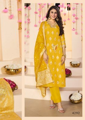 Anju Bandan Vol 5 Pure Dola Silk Kurti Pant Dupatta Set with Heavy Jacquard And Lace Work Wholesale Ethnic Collection Wholesale kurti pant with dupatta Catalogs