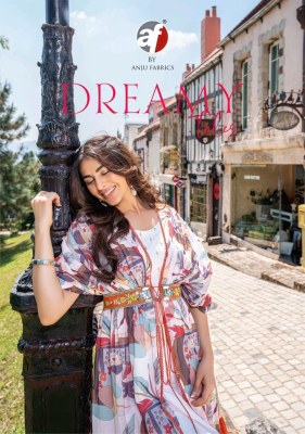 Anju Fabrics Dreamy Tales Pure Cotton Designer Kaftan Jacket with Midi 2pce Wholesale Kurti catalogs  