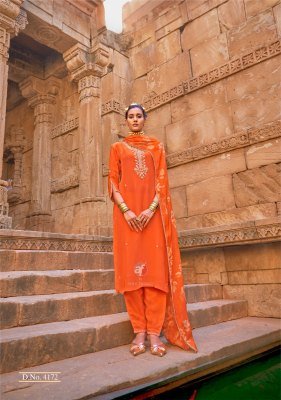 Anju Fabrics Raj Kothi Pure Natural Crepe Kurti Pant Set with Chinnon Digital Print Dupatta And Handwork Detailing Wholesale kurtis catalogs