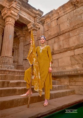 Anju Fabrics Raj Kothi Pure Natural Crepe Kurti Pant Set with Chinnon Digital Print Dupatta And Handwork Detailing Wholesale kurtis catalogs