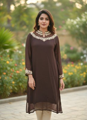 Anju Fashion New Look Design 7 Georgette Handwork Kurti Catalog Wholesale kurtis catalogs