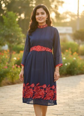 Anju Fashion New Look Design 7 Georgette Handwork Kurti Catalog Wholesale kurtis catalogs