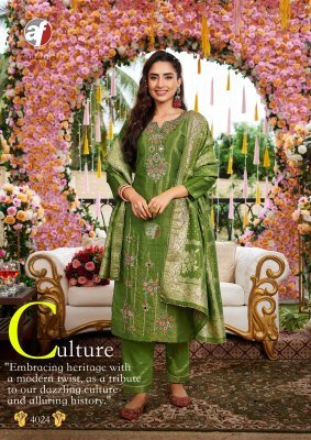 Anju Rangat Tissue Shimmer Kurti Pant with Contrast Dupatta Heavy Embroidery And Handwork Ethnic Set Wholesale kurtis catalogs